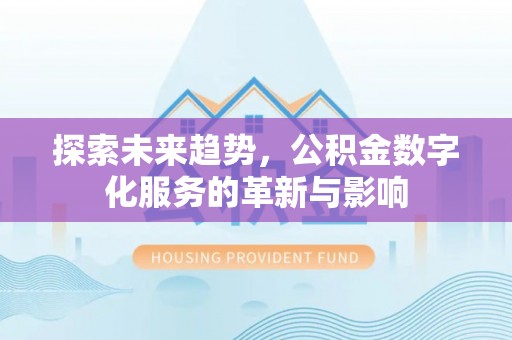 龙门探索未来趋势，公积金数字化服务的革新与影响