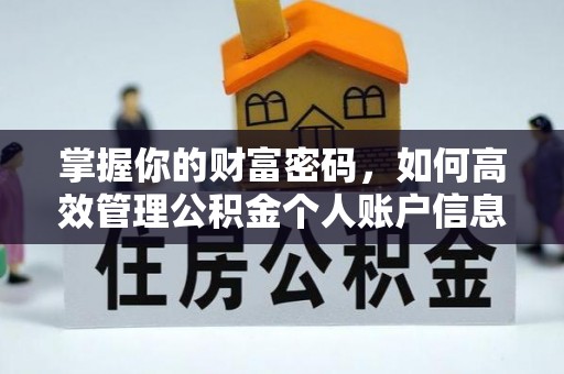 龙门掌握你的财富密码，如何高效管理公积金个人账户信息