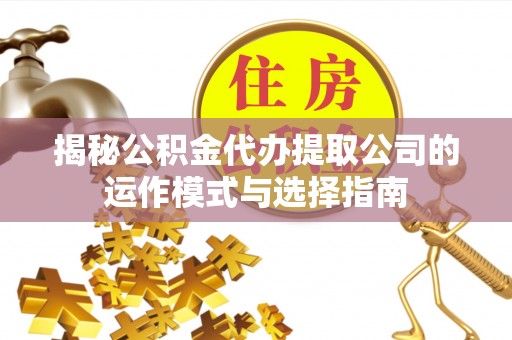 龙门揭秘公积金代办提取公司的运作模式与选择指南