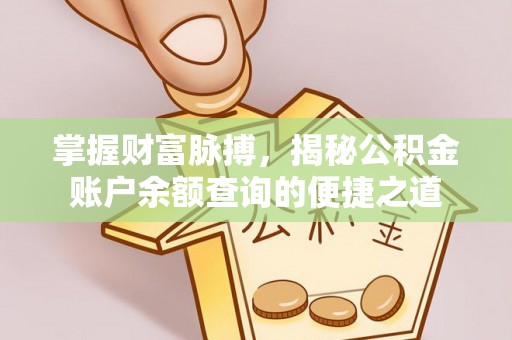 龙门掌握财富脉搏，揭秘公积金账户余额查询的便捷之道