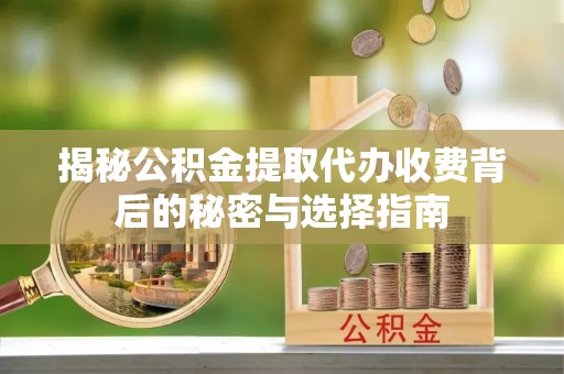 龙门揭秘公积金提取代办收费背后的秘密与选择指南