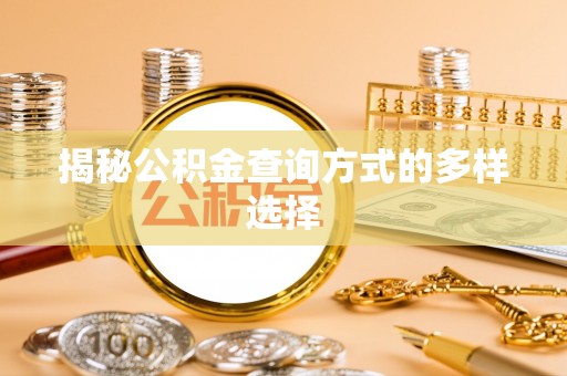 龙门揭秘公积金查询方式的多样选择