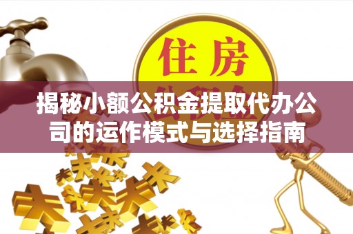 龙门揭秘小额公积金提取代办公司的运作模式与选择指南